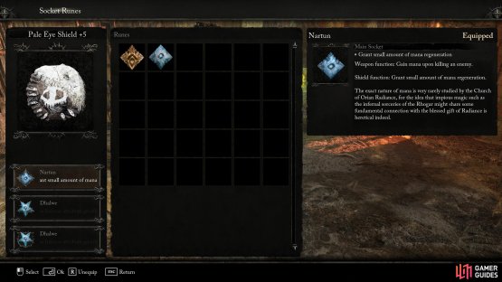 While this is the setup for the shield. Replace a Dhalwe with a Shon.