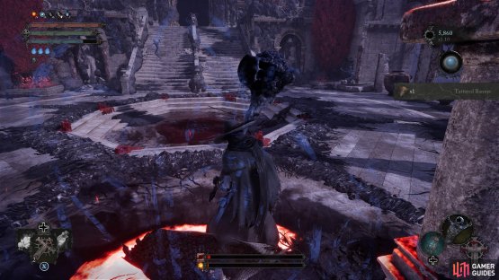 You can find the Tatted Banner in an optional side area near the large church building in the Abbey of Hallowed Sisters.