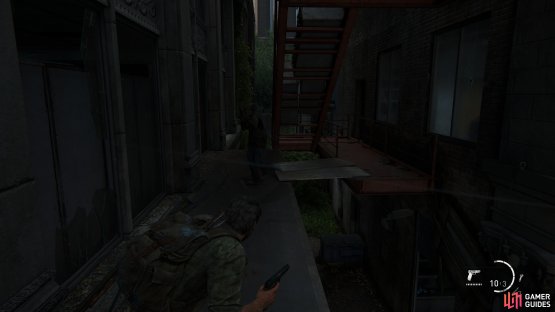 but watch out for enemies sneaking up on your left.