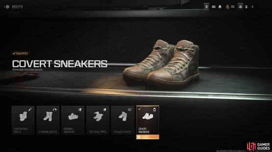 and you&rsquo;ll want to equip the Covert Sneakers.