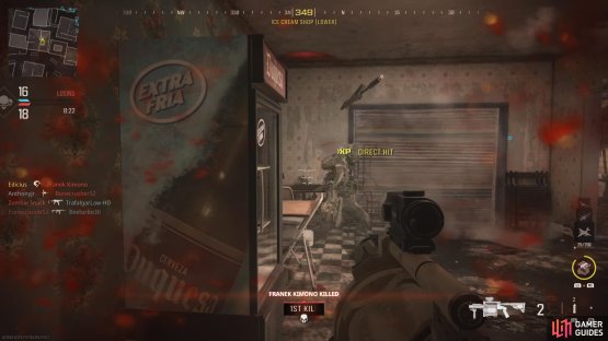 Hitting the enemy with your bullet will count as a direct hit.