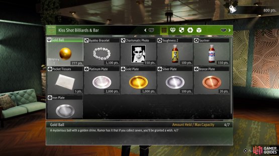 Play the pool minigame to earn enough points to get the Gold Ball.