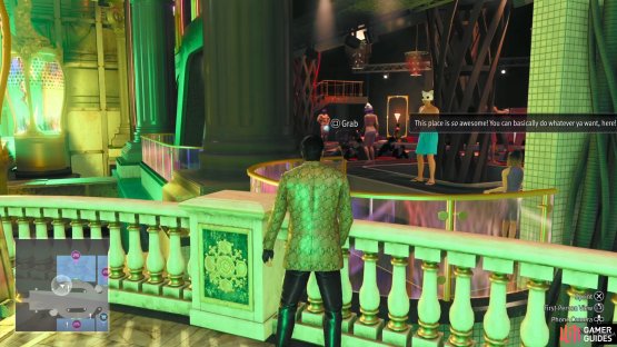 One of the NPCs here will eventually come around and have the Gold Ball on him.