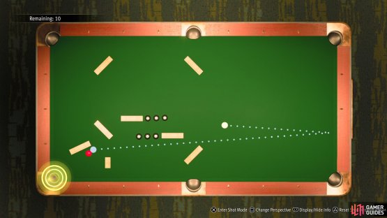 Aim your shot for the first Hard challenge like this.