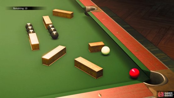 Try not to hit the cue ball too hard, either, as you don&rsquo;t want it go into a pocket or hit something else.