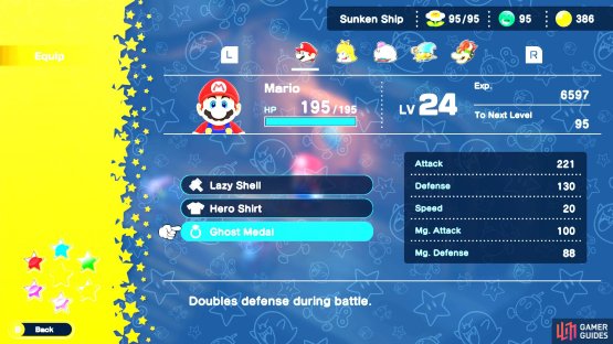 If you don&rsquo;t have the Quartz Charm from Culex yet, equip the Ghost Medal instead as this will double your defense in combat.