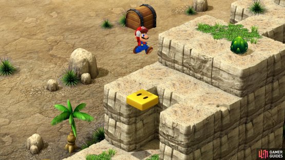 Hidden Treasure 1: After launching yourself from the cannon. Jump onto the yellow platform. At its peak, jump again for the chest.