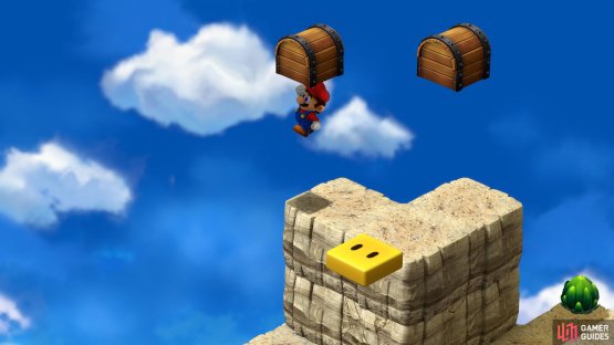 Hidden Treasure 2: You&rsquo;ll need to reveal the yellow platform first before using the cannon again to reach the highest ledge.