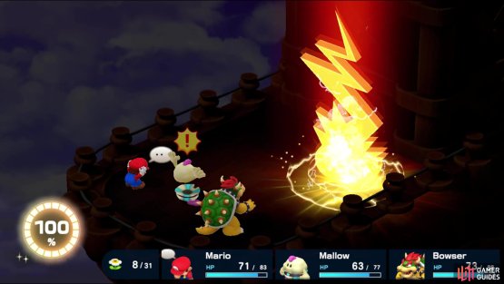 Once isolated, punish Grate Guy with Shocker, courtesy of Gallow, and melee attacks.