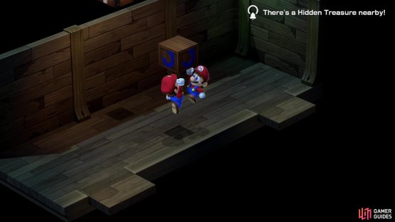 Hit a J-box to make a hidden treasure chest appear,