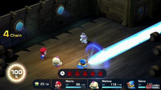 The only terribly noteworthy enemy in the first half of the dungeon is Dry Bones. Use specials to defeat them, but don&rsquo;t expect them to remain down for long!