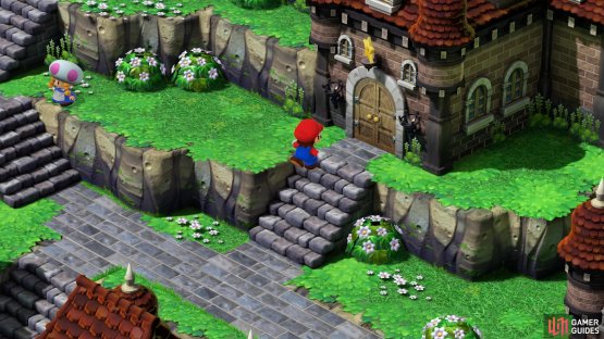 The building with the Star is an Inn that you can stay at for 3 gold coins