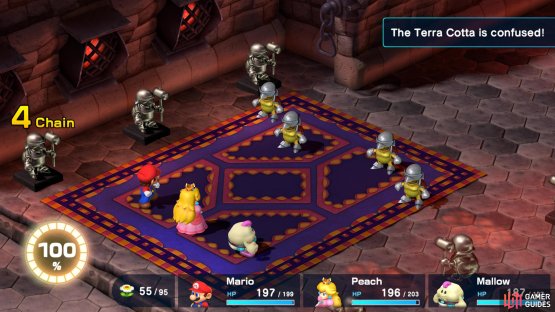 Keep trying the six doors in Bowser&rsquo;s Keep until you fight the Terra Cottas first. 