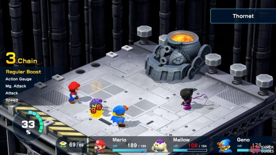 Take the Factory Chief down first as both of his moves cause status ailments.