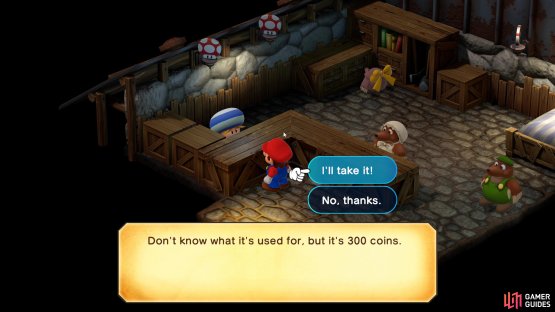 After getting the sixth star, speak with the Toad in the Moleville Shop
