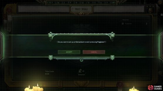 After you&rsquo;ve scanned a world in a system, you can find resources. Use an Extractium on it to extract said resources.