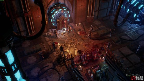 Your main journey will require you to explore the Cenobium and look for this Tech-Priest Pasqal needs to find.