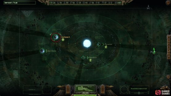 The planet itself is on the west side of the system.