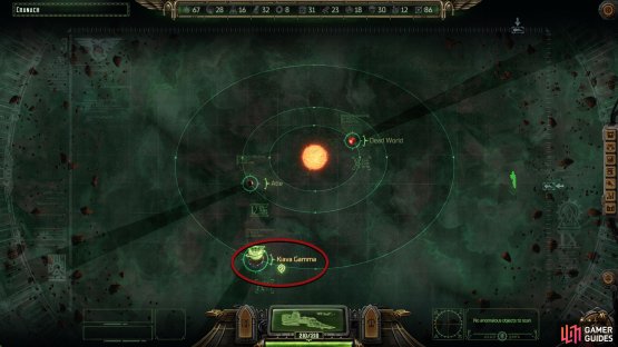 The planet will be in the southwest of the system.