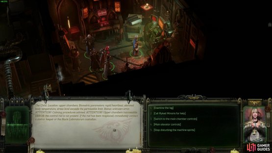 Once you defeat the enemies, find the terminal in the armoury, open the doors to the laboratory, and get elevator control running.