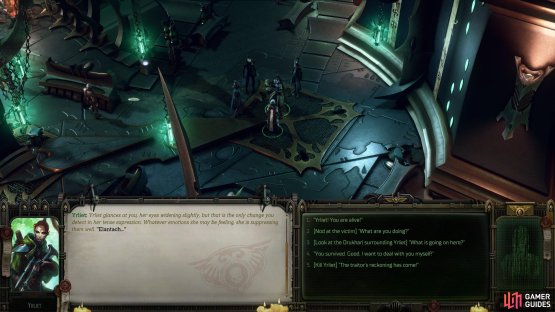 Yrliet is one of the first companions you can find by crossing the bridge from the Pit after Malice saves you.