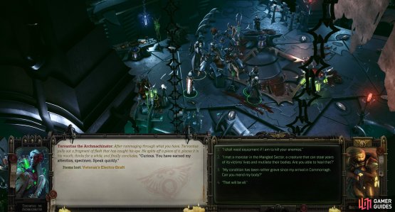 and like your protagonist&rsquo;s Mind Maggot&rsquo;s Agony debuff, Tervantias can fix up Abelard, if you pay him.