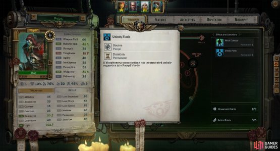 otherwise he&rsquo;ll suffer from the Unholy Flesh debuff.