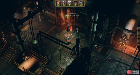 After dealing with the rebels, spot a Manometer and interact with it.