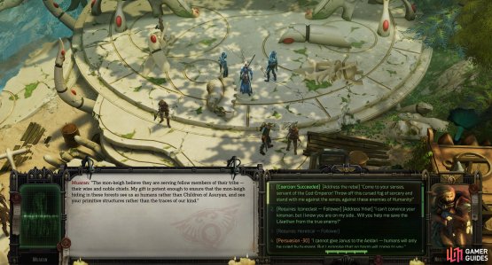 You can coerce the rebels into joining your side, which will make fighting the Aeldari much easier.