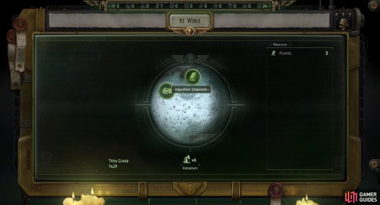 and scan an ice world to locate an Inquisition Shipwreck.