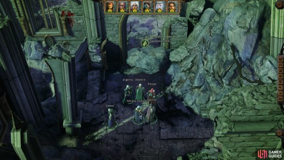 When your boots are on the ground, head into the ruins and pass a Demolition check to remove some rubble.