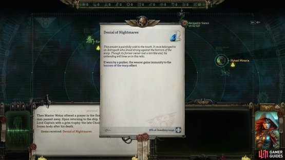 and you&rsquo;ll get the Denial of Nightmares relic.