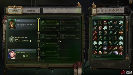 Here, you will find a whole host of useful equipment.