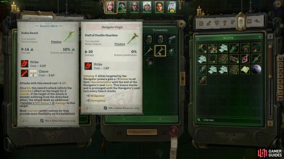 The Staff of Orsellio Guardian is a support defensive staff, which allows Cassio to buff her allies&rsquo; bonus characteristic, offering improved scaling for certain skills or better bonuses to dodge, parry and other mechanics.