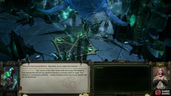 Upon reaching the new location of Tervantias, players can conclude his chapter and complete the special heretic quest here too.