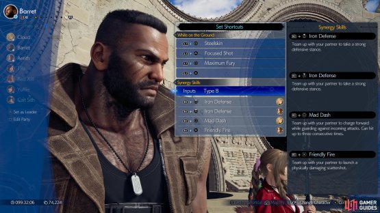 Barret has four different synergy abilities.