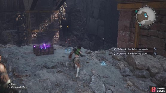 This purple chest contains a new weapon for Barret.