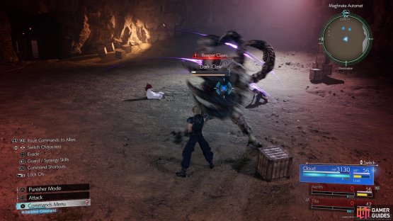 Dodge Reaper Claw to pressure the Dark Claw.