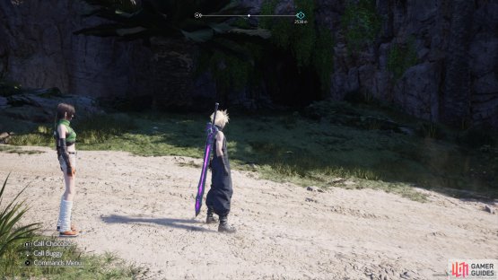 Go through this small cave next to the short, fat ttree, to find the Lifespring.