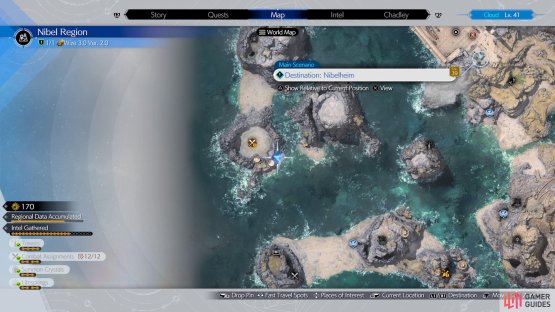 The location where you&rsquo;ll find King Zu on the map.