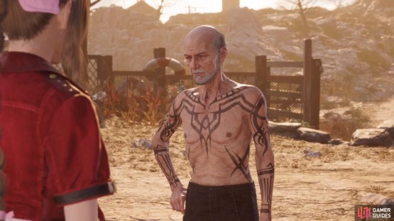 Gabe is the owner of the ranch and you get suckered into helping him.