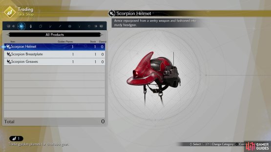 Every time you restore a Chocobo Stop you&rsquo;ll get a Golden Plume, which can be exchanged for Chocobo Gear.
