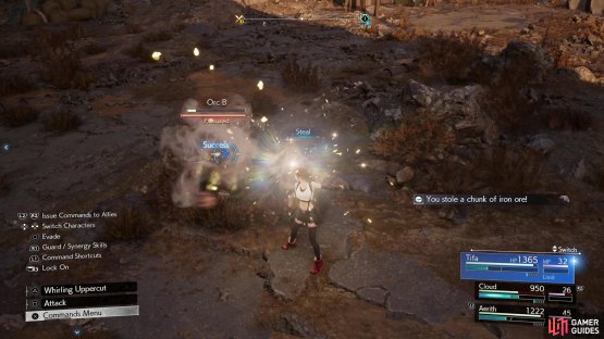 The Steal Materia will allow you to use the steal command, for example.