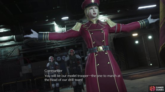 your performance will catch the attention of a Shinra commander, who promotes you and tasks you with hunting down the rest of Seventh Infantry.