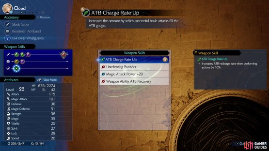 You can set each weapon&rsquo;s Weapon Skill(s) just like you&rsquo;d set Materia.