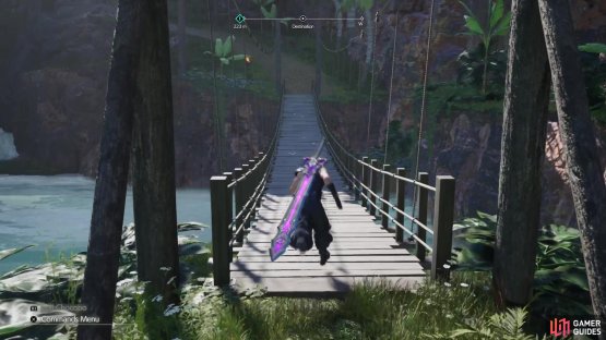 The Suspension Bridge point of interest will be right outside of the village.