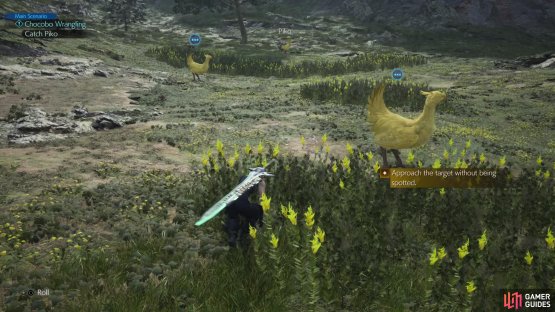 and then use the grass to avoid being seen.