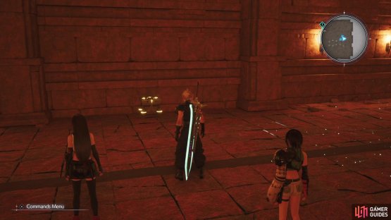 Head south at the split first to come to this chest with a Cetran Bracer.