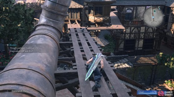 and then climb up and follow the path back to the inn.