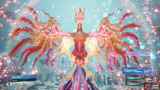 At 50% HP, Phoenix will use Rebirth Flame to deal damage and summon a whole set of enemies at once.